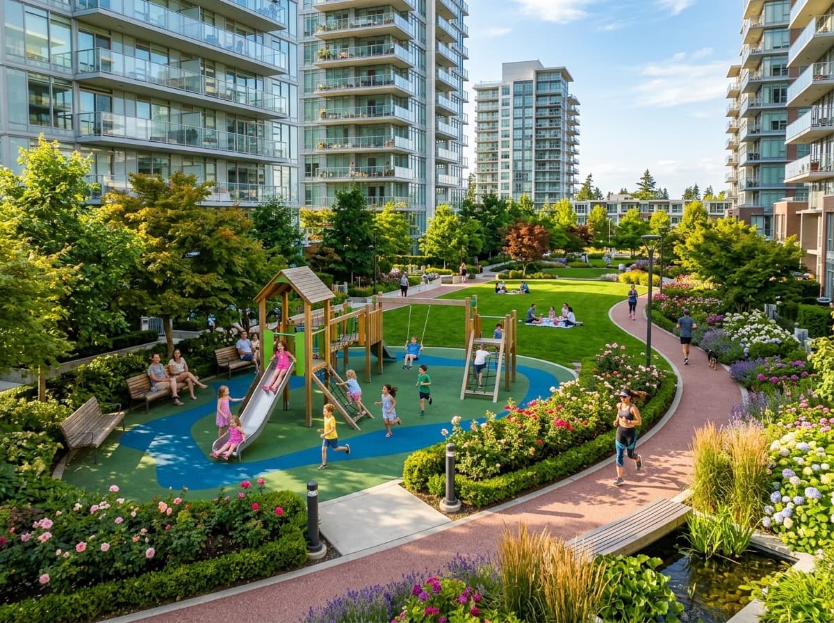 Landscaped Central Garden and Children Play Area